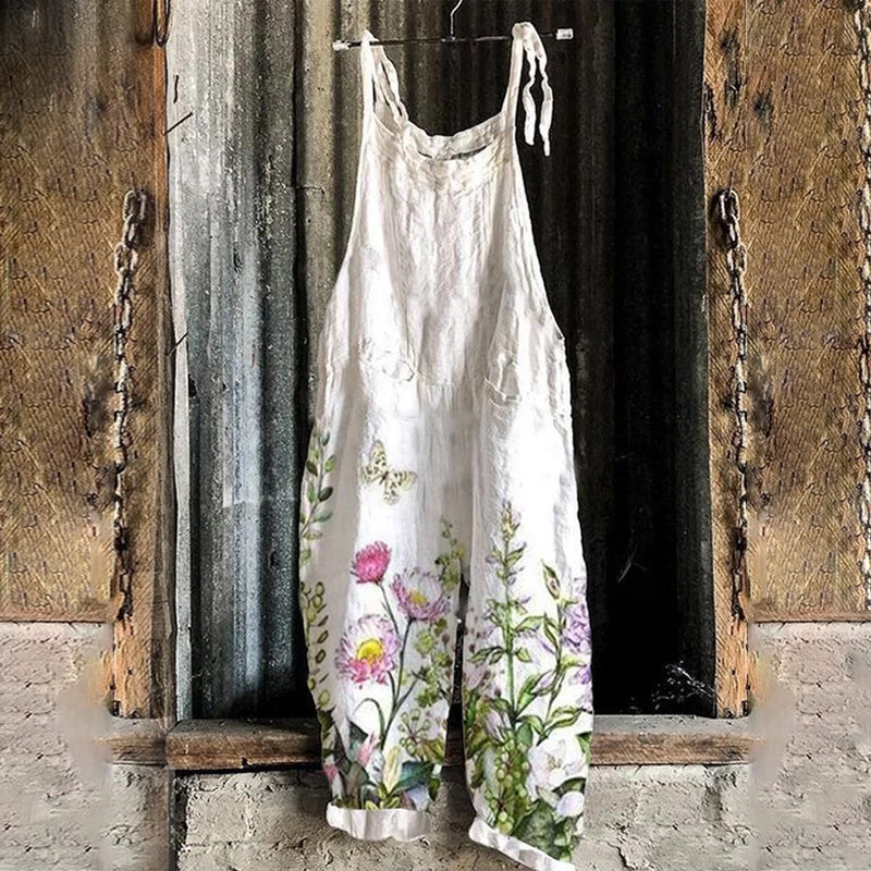 Floral Cotton-blend Jumpsuit