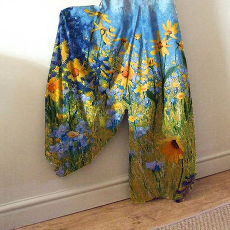 Floral Cotton-blend Jumpsuit