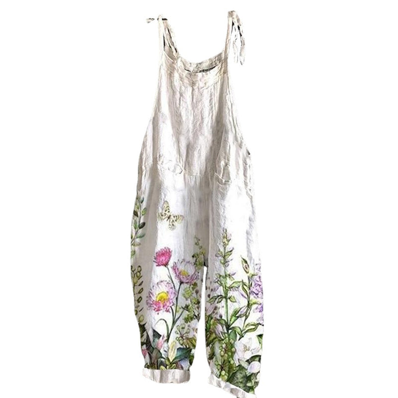 Floral Cotton-blend Jumpsuit