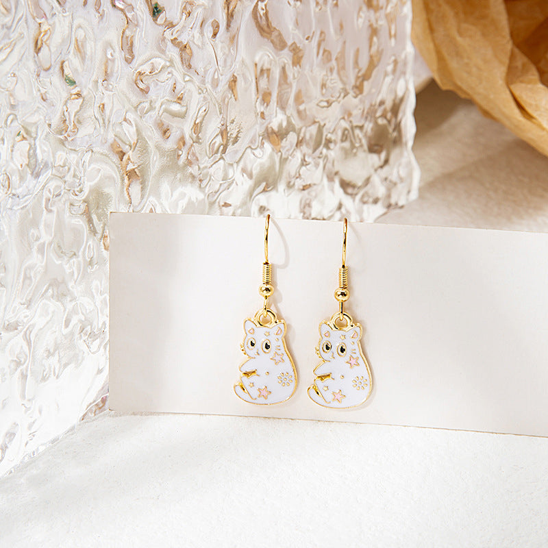 Flower Cat Earrings