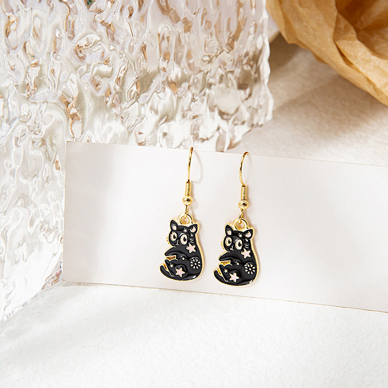 Flower Cat Earrings