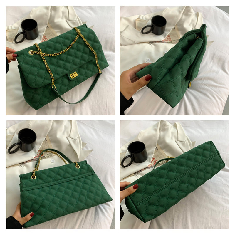 Frosted Diamond Chain One Shoulder Underarm Bag