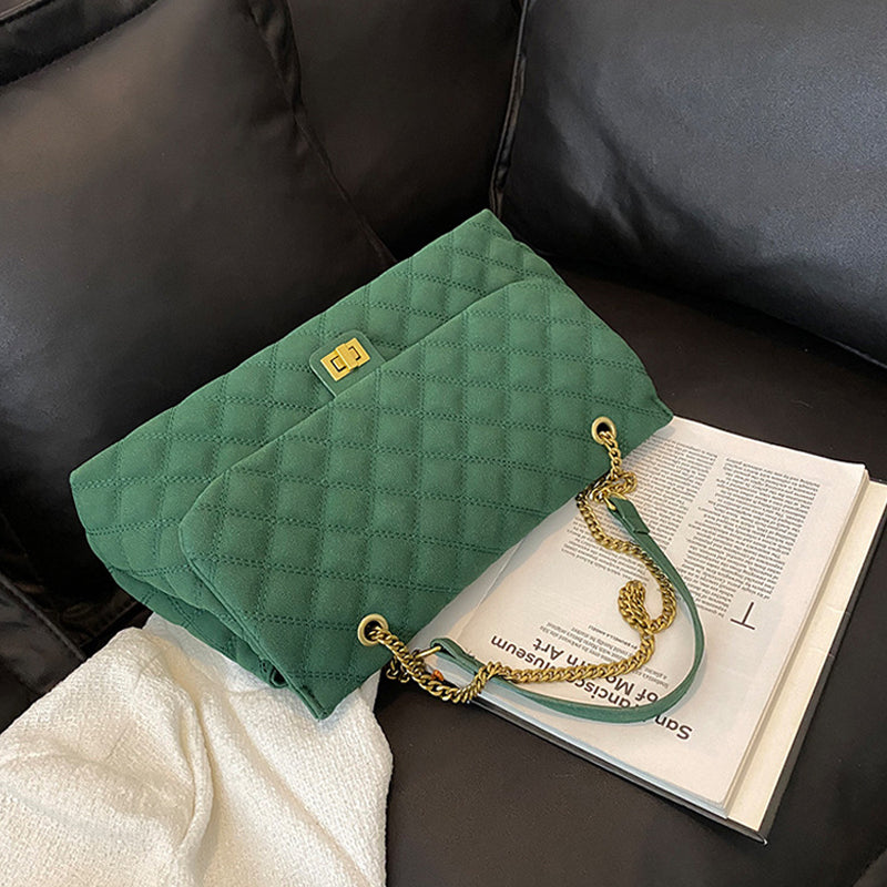 Frosted Diamond Chain One Shoulder Underarm Bag