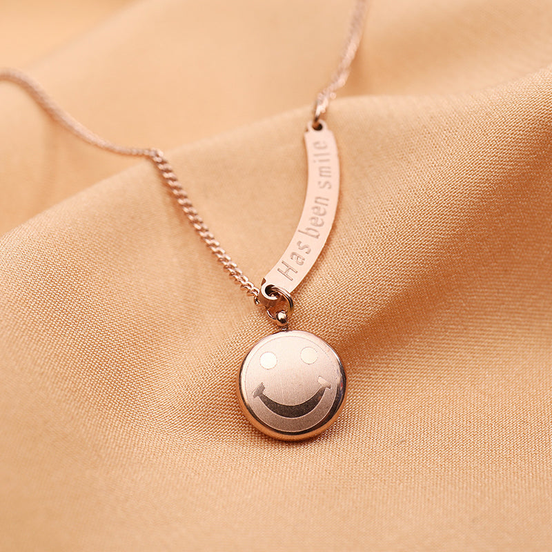 Geometric Smiley Necklace