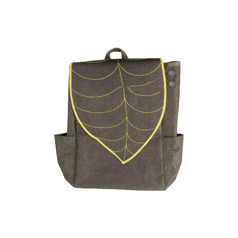Green Cork Leather Leaf Backpack