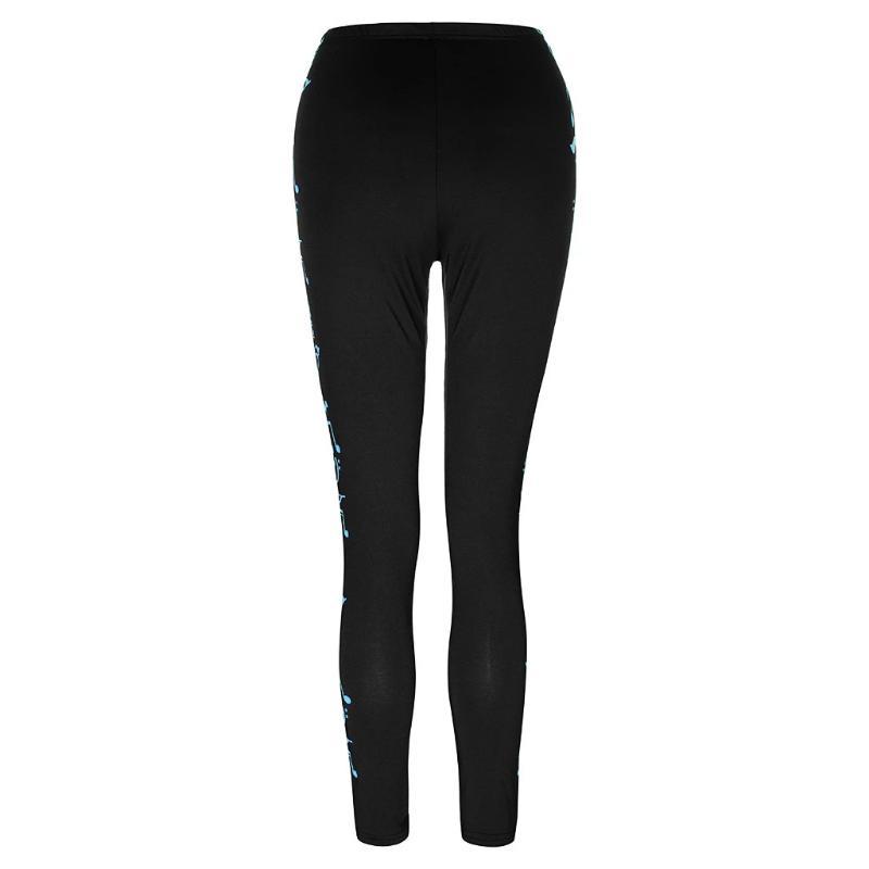 Plus Size High Waist Legging Music Note Print Sport Pants