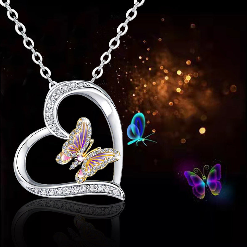 Heart Butterfly Necklace