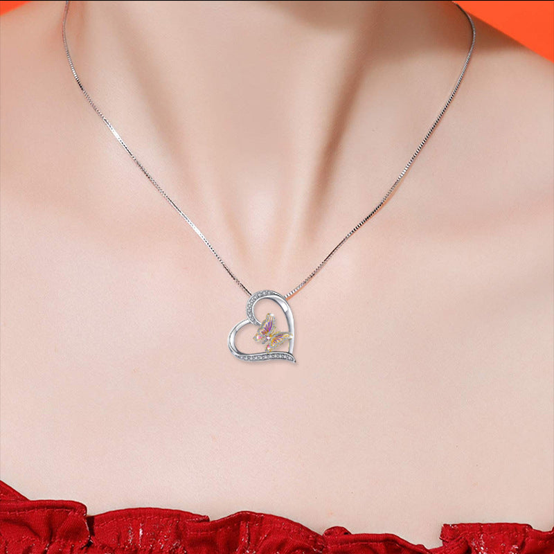 Heart Butterfly Necklace