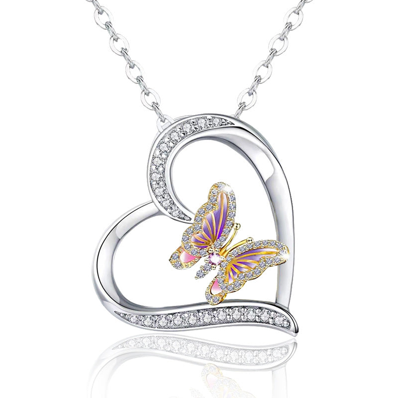 Heart Butterfly Necklace