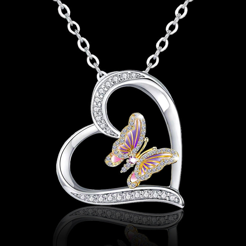 Heart Butterfly Necklace