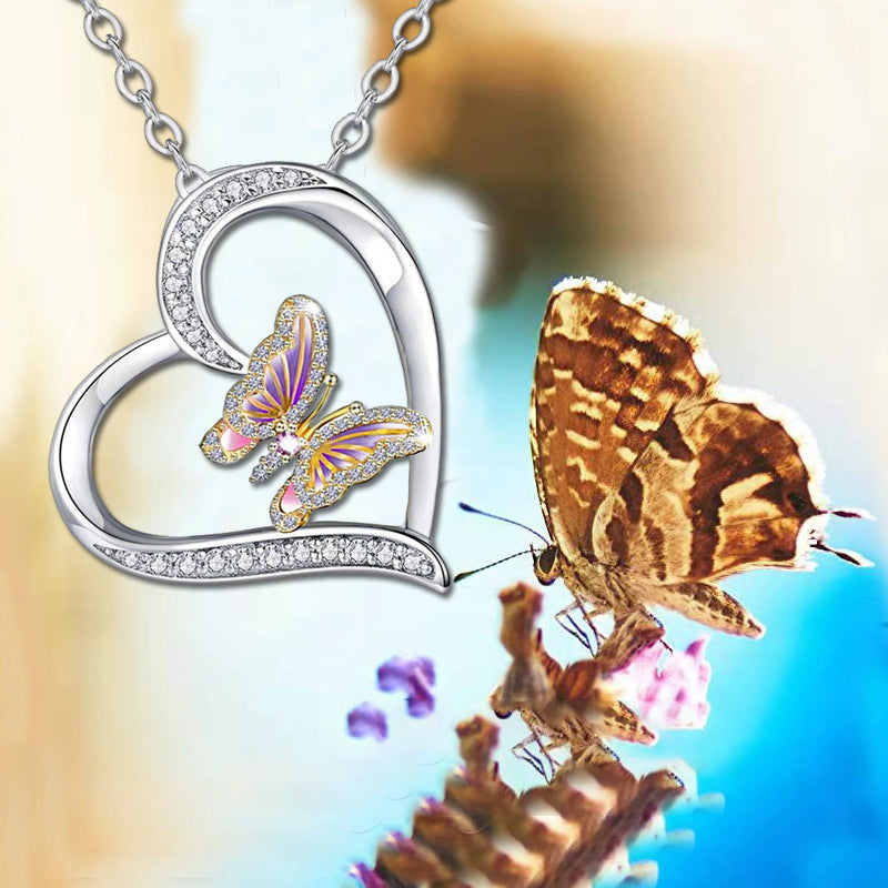 Heart Butterfly Necklace