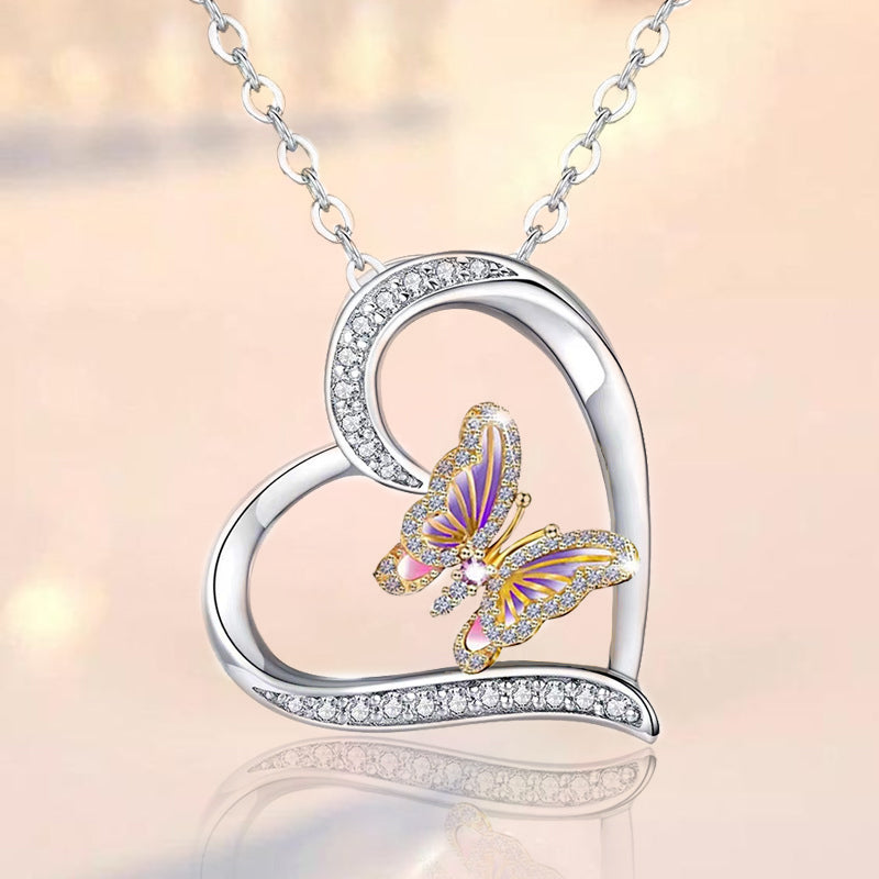 Heart Butterfly Necklace