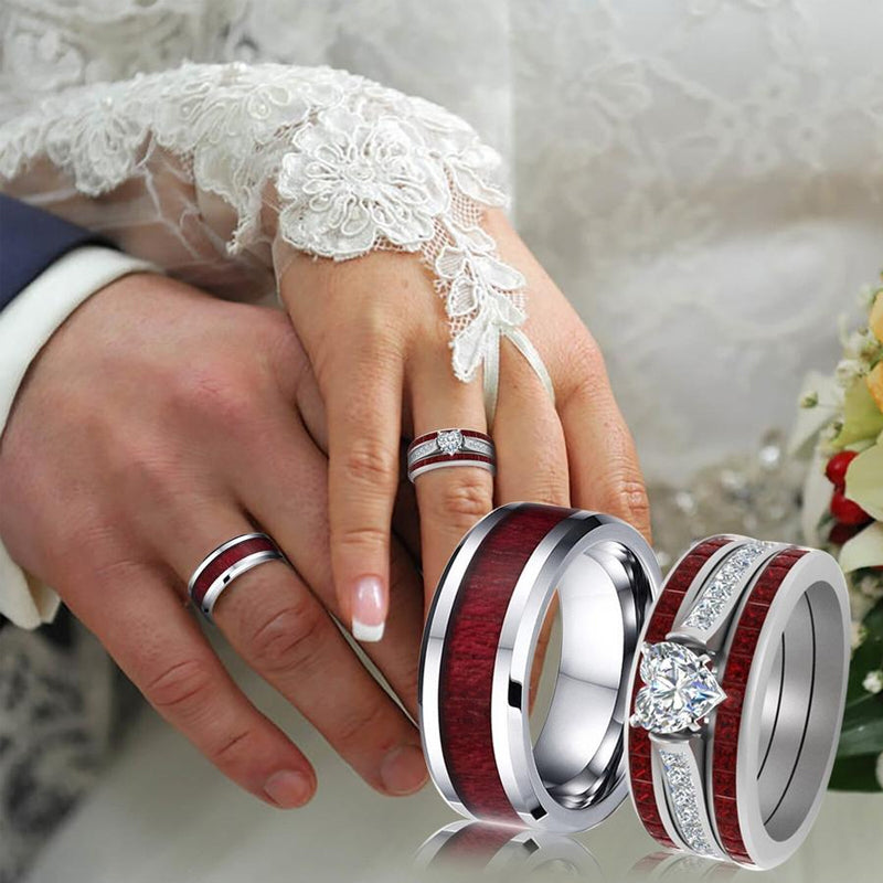 Heart Diamond Couper Set Ring