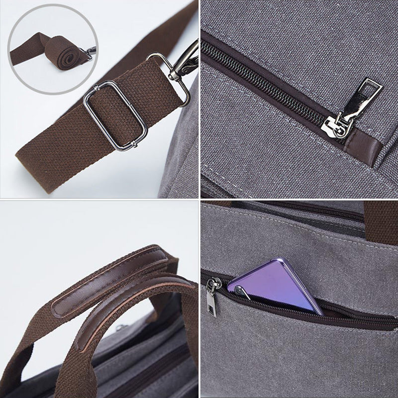 High Capacity Multi-Pocket Crossbody Handbag
