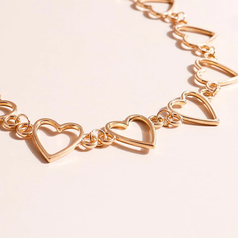 Hollow Love Heart Chocker