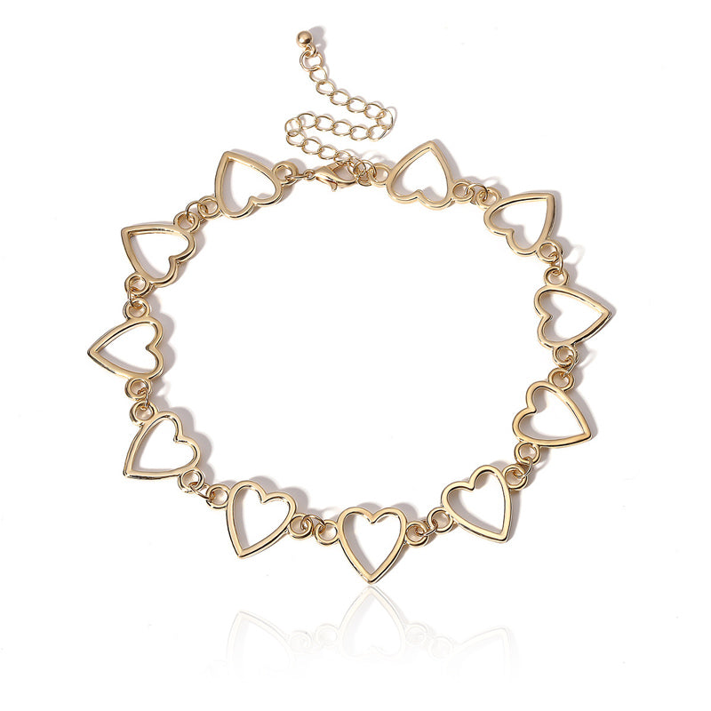 Hollow Love Heart Chocker