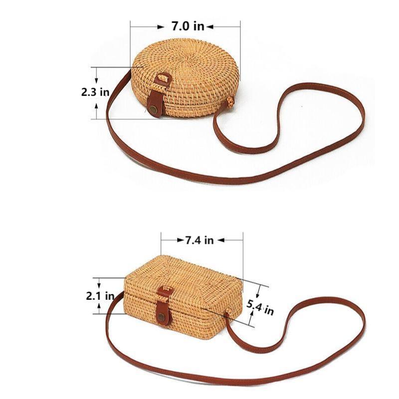 Fashion women's bag woven from bamboo