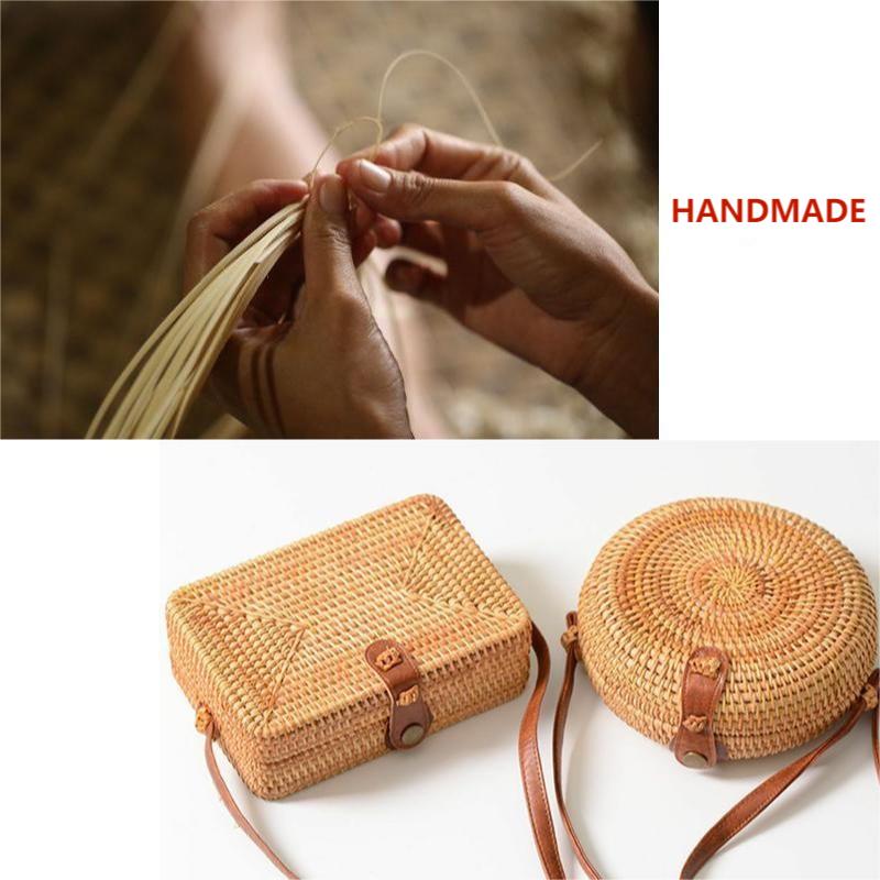 Fashion women's bag woven from bamboo