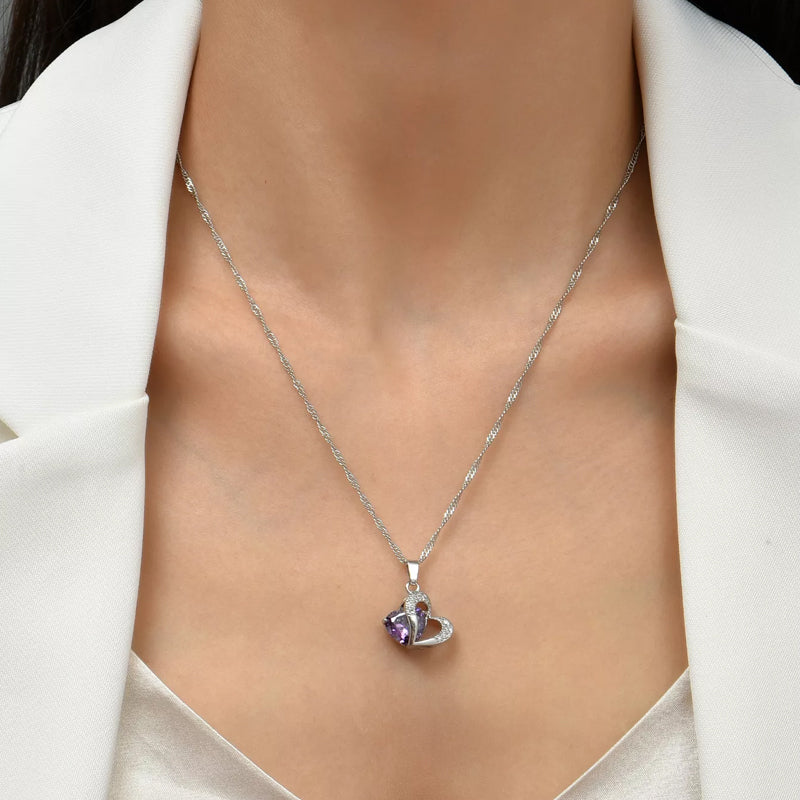Interlocking Heart Necklace & Earrings