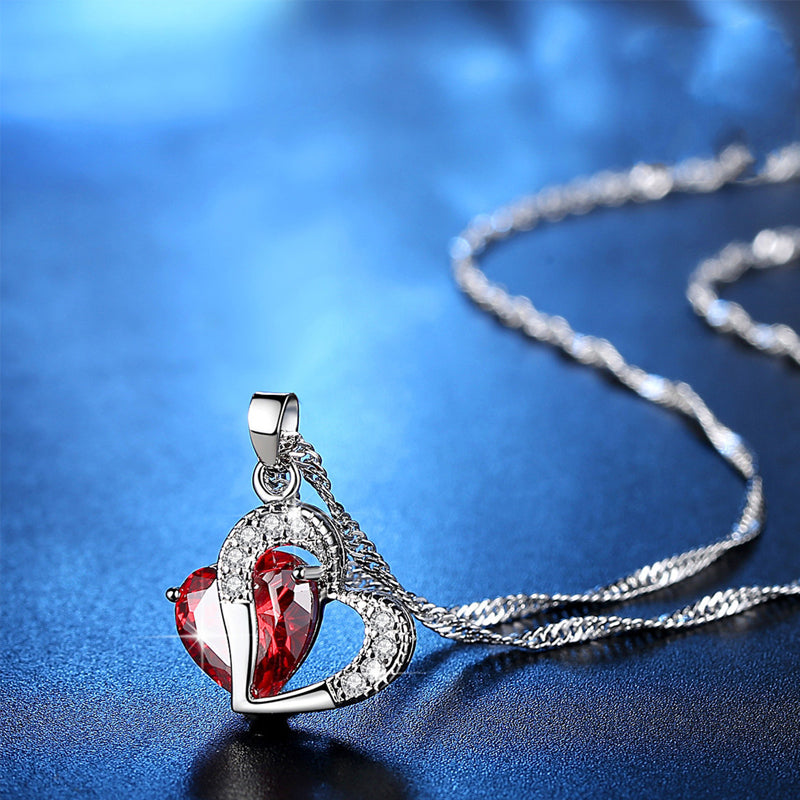 Interlocking Heart Necklace & Earrings