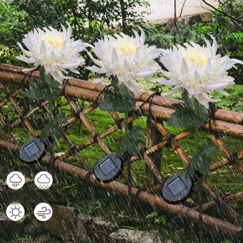 LED Chrysanthemum Solar Garden Stake Light