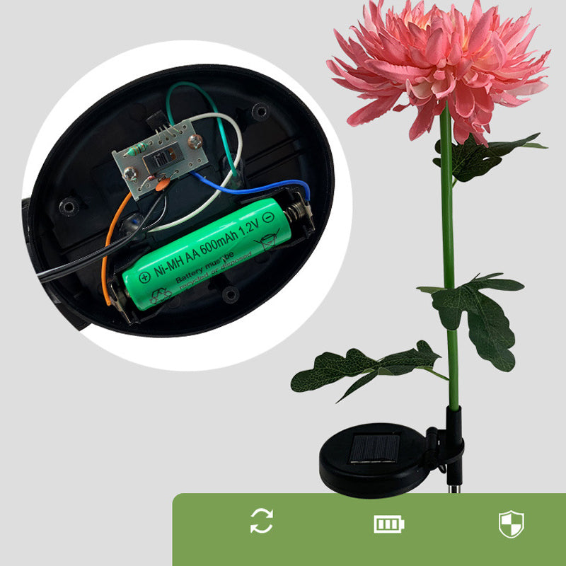LED Chrysanthemum Solar Garden Stake Light
