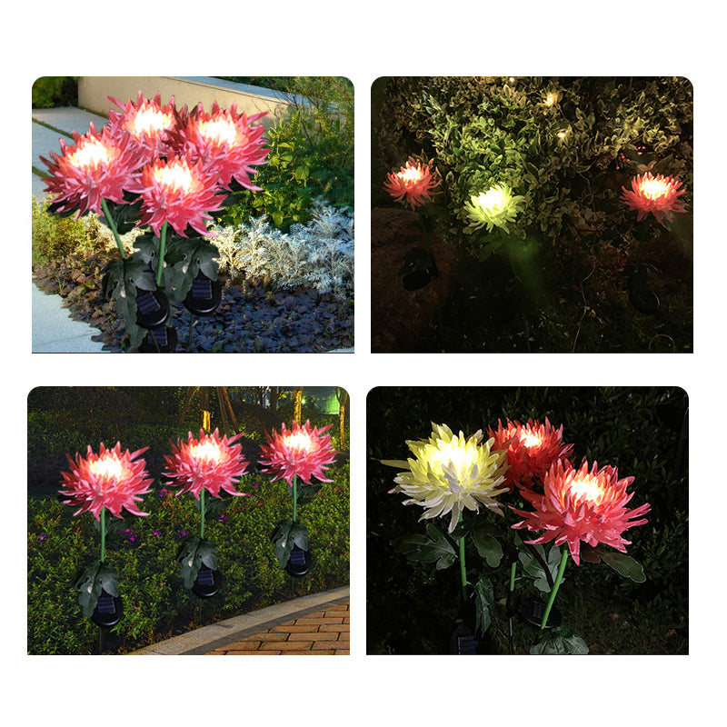LED Chrysanthemum Solar Garden Stake Light