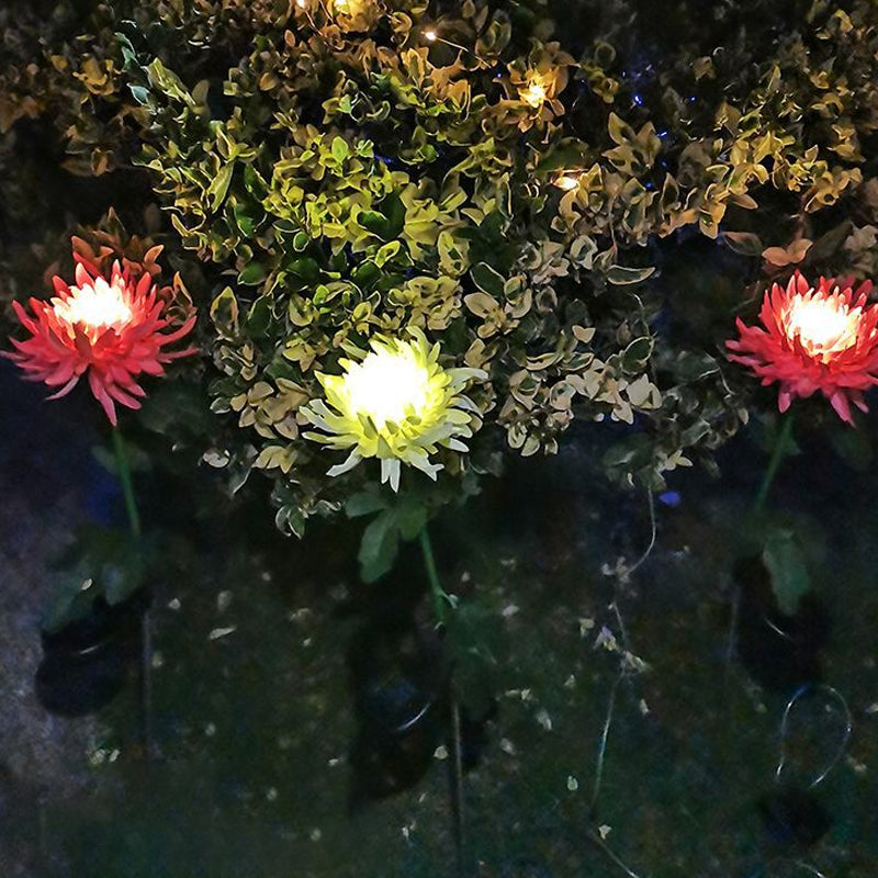 LED Chrysanthemum Solar Garden Stake Light