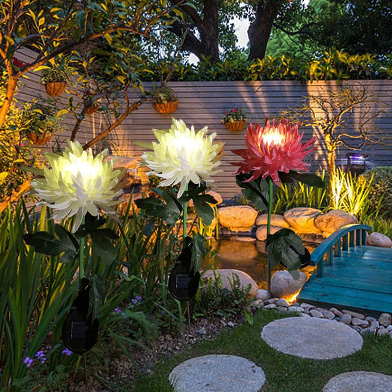 LED Chrysanthemum Solar Garden Stake Light