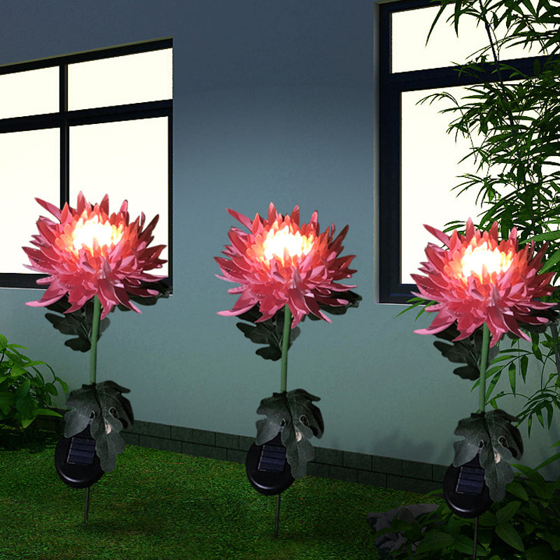 LED Chrysanthemum Solar Garden Stake Light