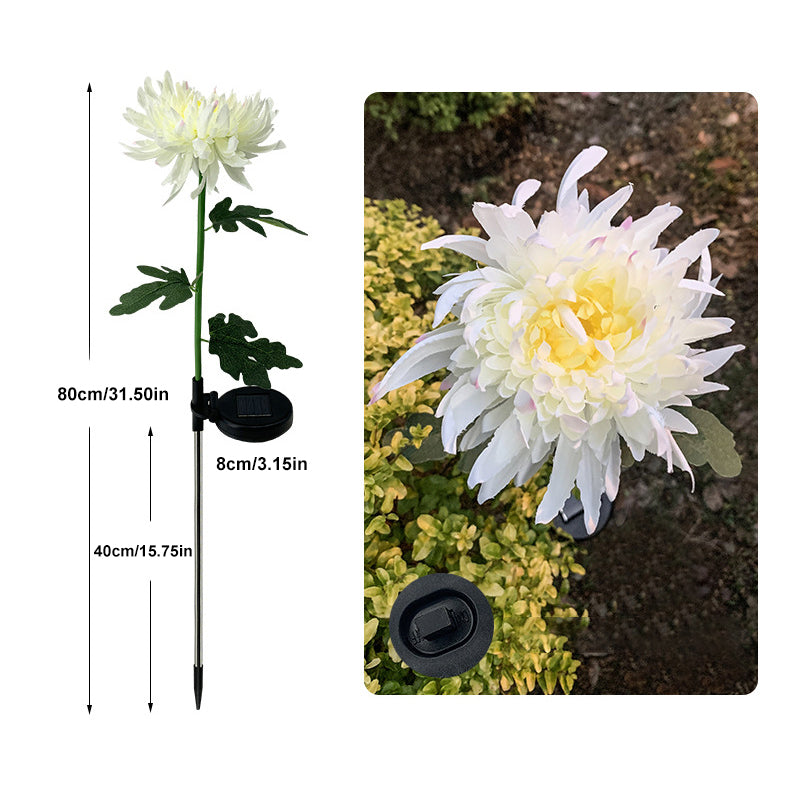 LED Chrysanthemum Solar Garden Stake Light