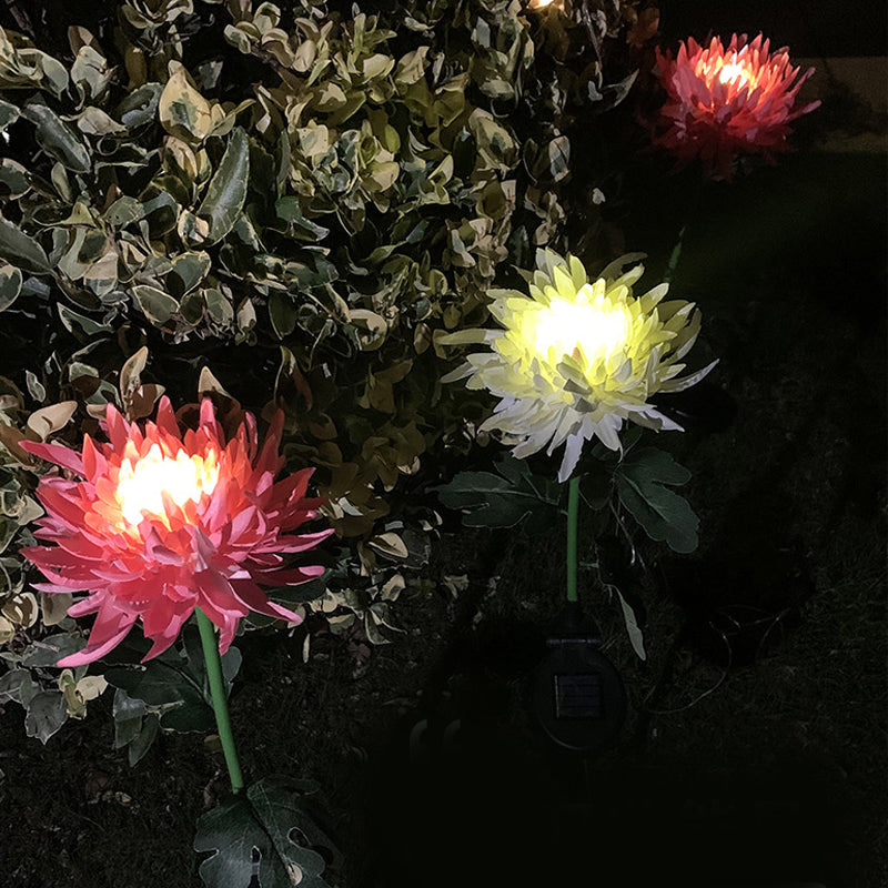 LED Chrysanthemum Solar Garden Stake Light