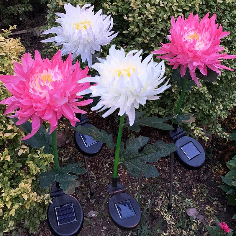 LED Chrysanthemum Solar Garden Stake Light