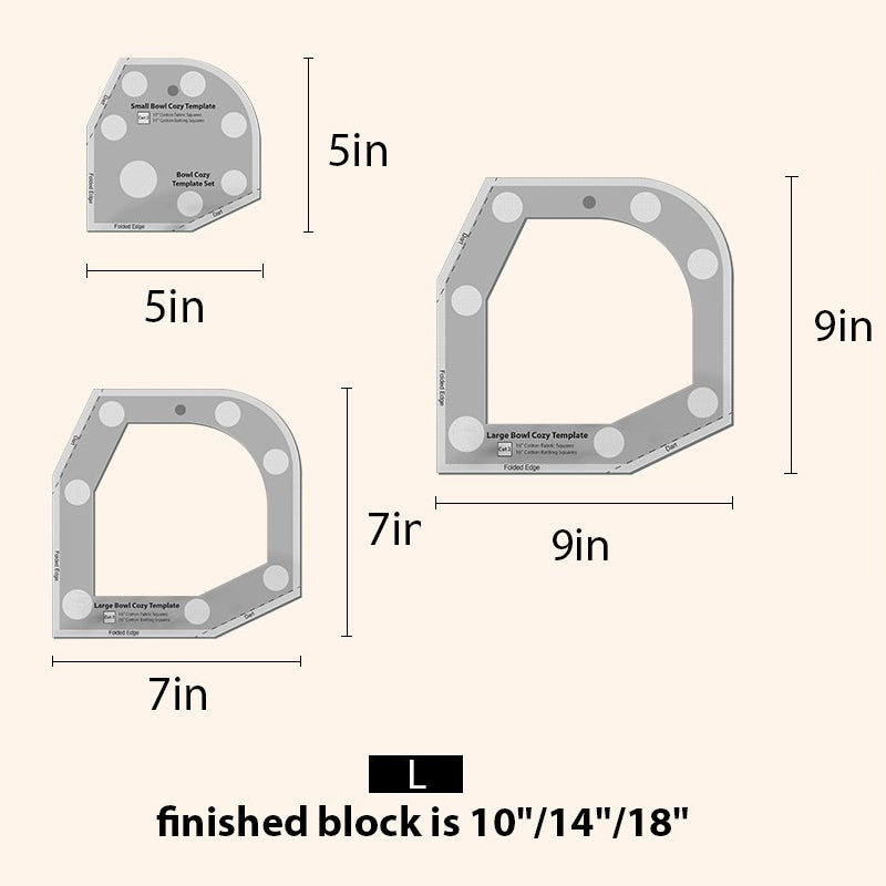 Halloween Candy Bowl Cozy Template Cutting Ruler Set