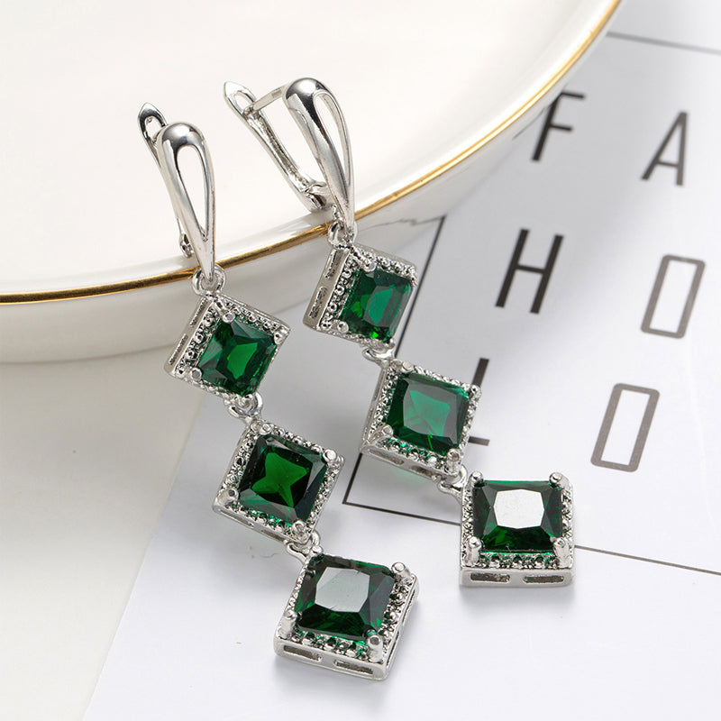 Long Zircon Eardrop