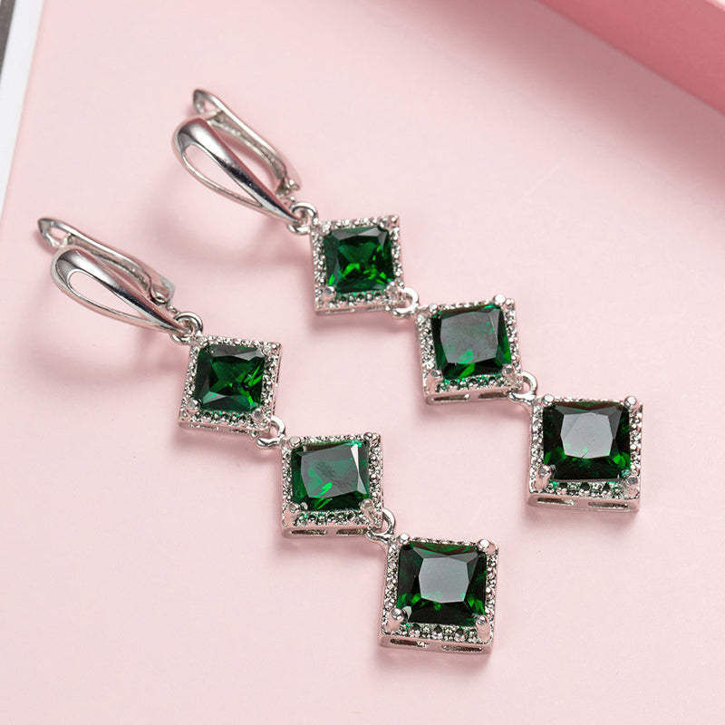 Long Zircon Eardrop