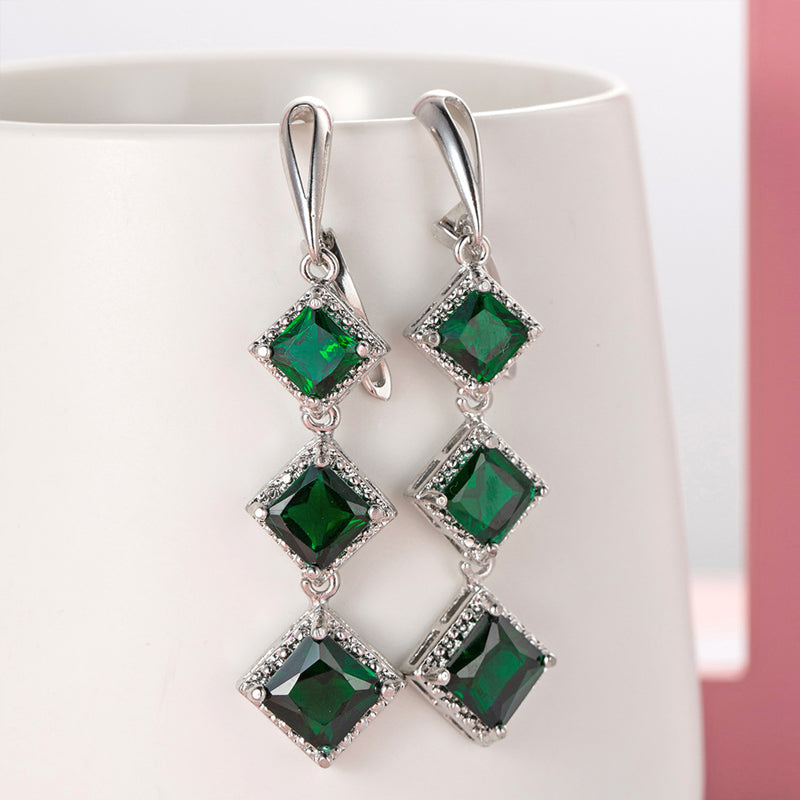 Long Zircon Eardrop
