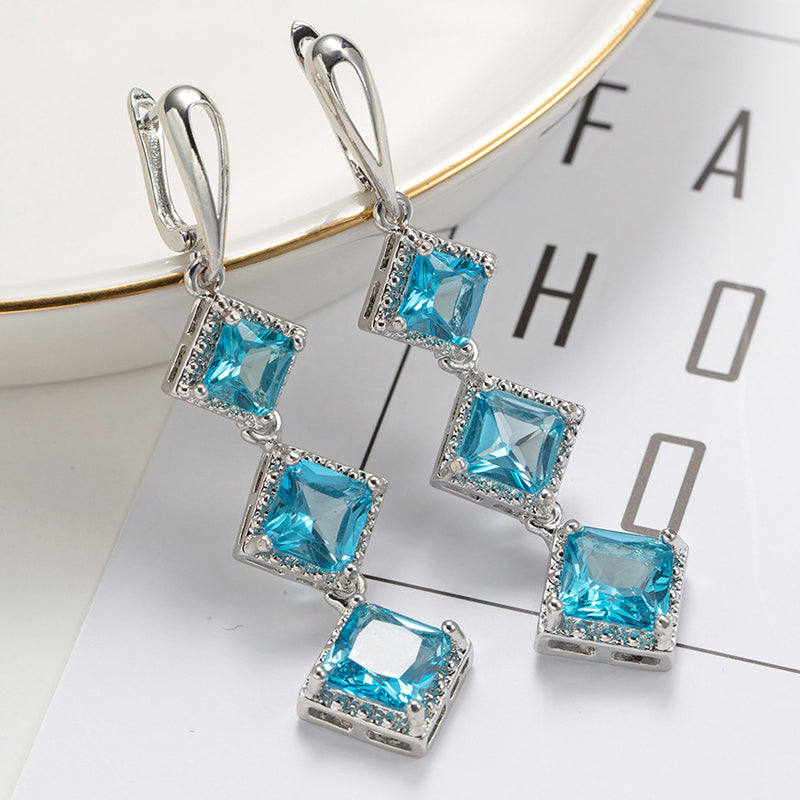 Long Zircon Eardrop