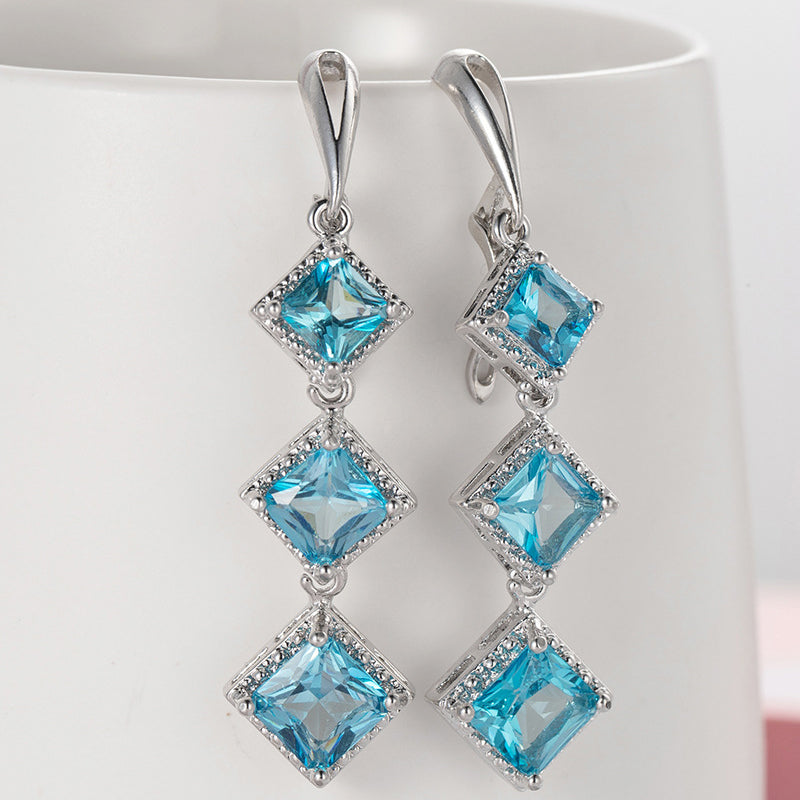 Long Zircon Eardrop