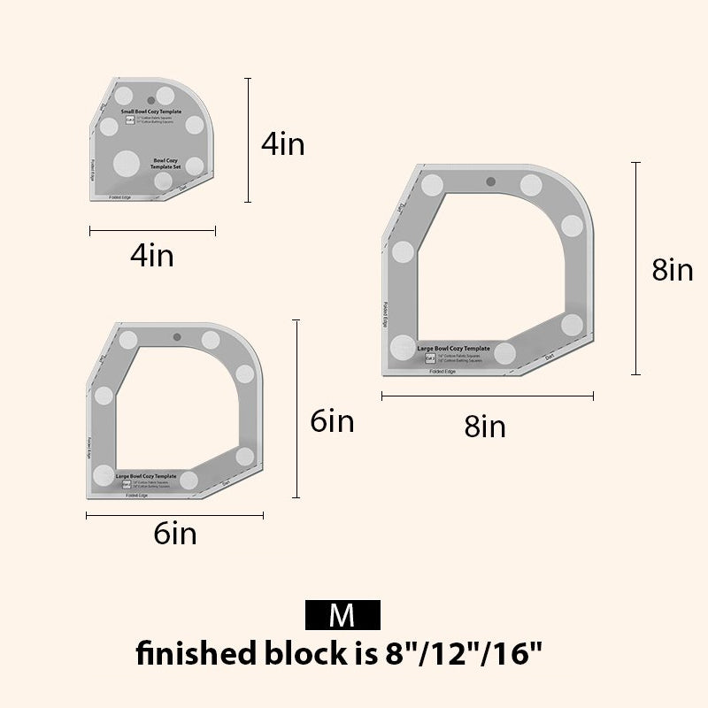 Halloween Candy Bowl Cozy Template Cutting Ruler Set