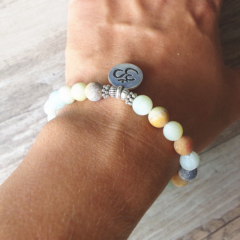 Matte Amazonite Beads Bracelet