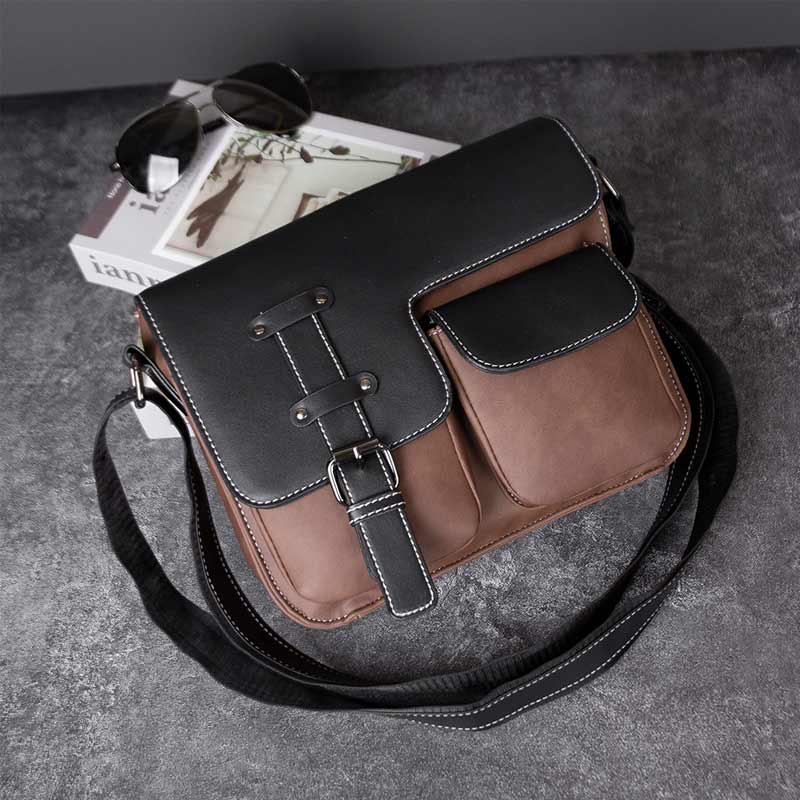 Men's Waterproof Leather Shoulder Bag