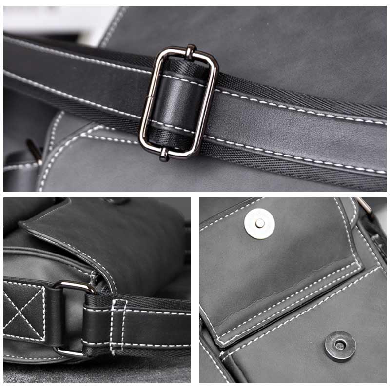 Men's Waterproof Leather Shoulder Bag
