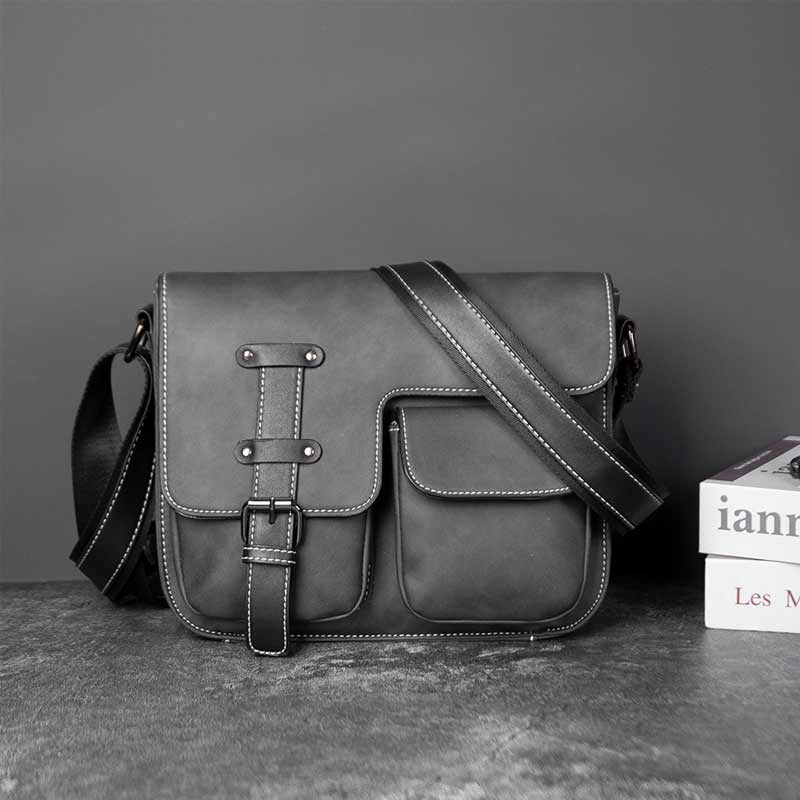 Men's Waterproof Leather Shoulder Bag