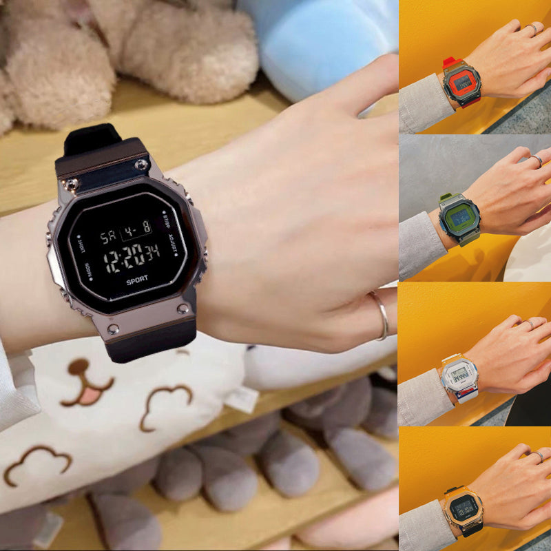 Metal Small Square Multifunctional Sports Watch