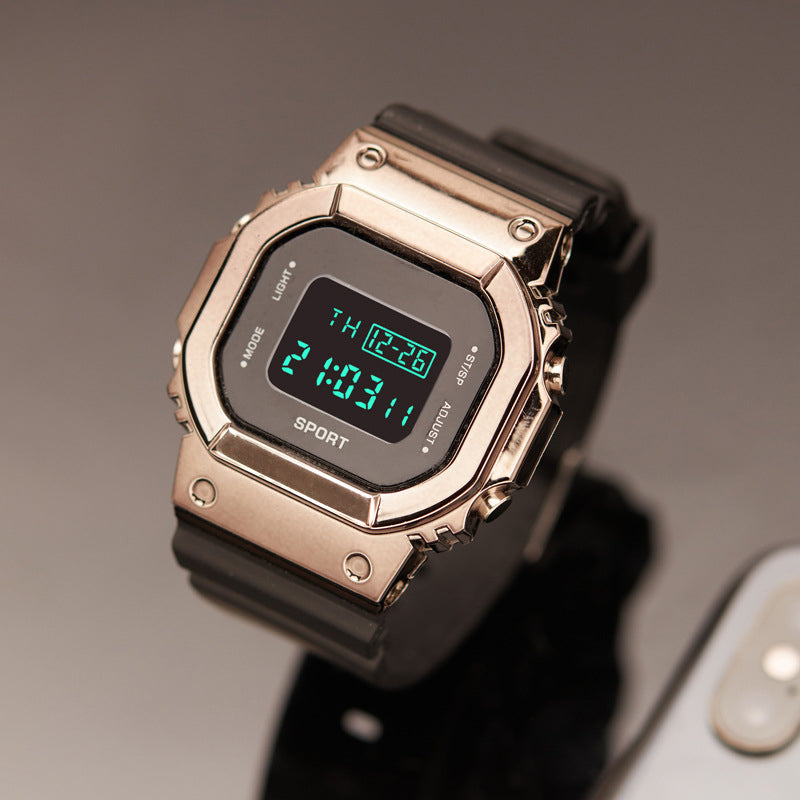 Metal Small Square Multifunctional Sports Watch