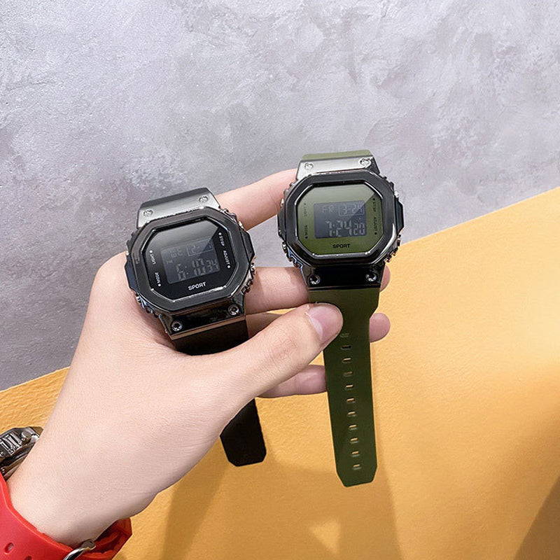 Metal Small Square Multifunctional Sports Watch
