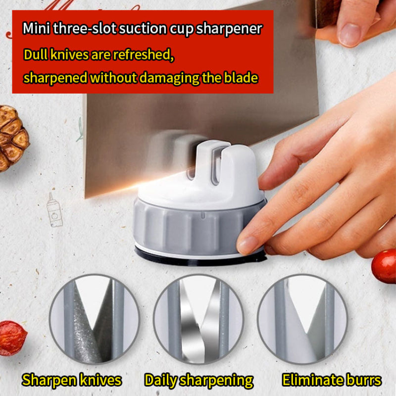Mini Three-slot Suction Cup Sharpener