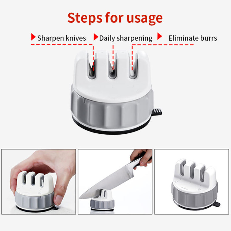 Mini Three-slot Suction Cup Sharpener