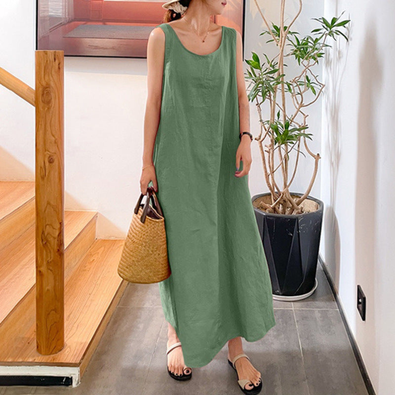 Tank Top Cotton and Linen Dress